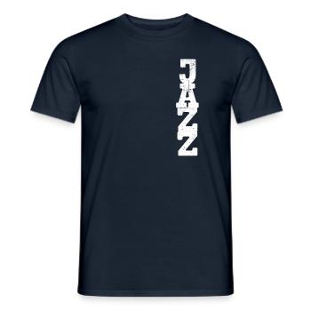Jazz Music Retro - Men's T-Shirt - navy - Front - AI Model Male 178 light (178cm)