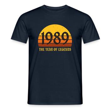 Millésime 1989 - T-shirt homme - marine - Devant - AI Model Male 178 light (178cm)