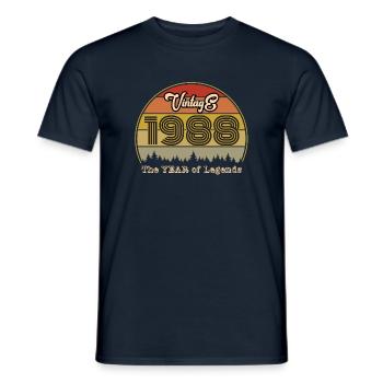 Vintage 1988 - Männer T-Shirt - Navy - Vorne - AI Model Male 178 light (178cm)