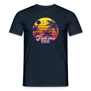 Vintage 1981 - Men's T-Shirt - navy - Front - AI Model Male 178 light (178cm)