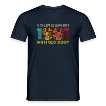 Vintage 1981 - Men's T-Shirt - navy - Front - AI Model Male 178 light (178cm)