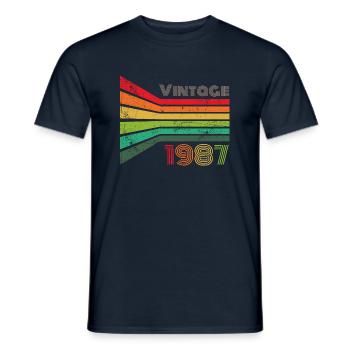 Millésime 1987 - T-shirt homme - marine - Devant - AI Model Male 178 light (178cm)