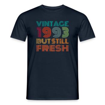 Vintage 1993 - Männer T-Shirt - Navy - Vorne - AI Model Male 178 light (178cm)