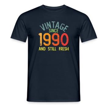 Millésime 1990 - T-shirt homme - marine - Devant - AI Model Male 178 light (178cm)