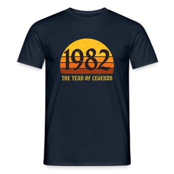 Millésime 1982 - T-shirt homme - marine - Devant - AI Model Male 178 light (178cm)