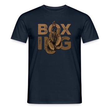 Boxing Gloves - Men's T-Shirt - navy - Front - AI Model Male 178 light (178cm)