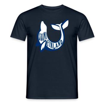 Suomi Finland Seal - Men's T-Shirt - navy - Front - AI Model Male 178 light (178cm)