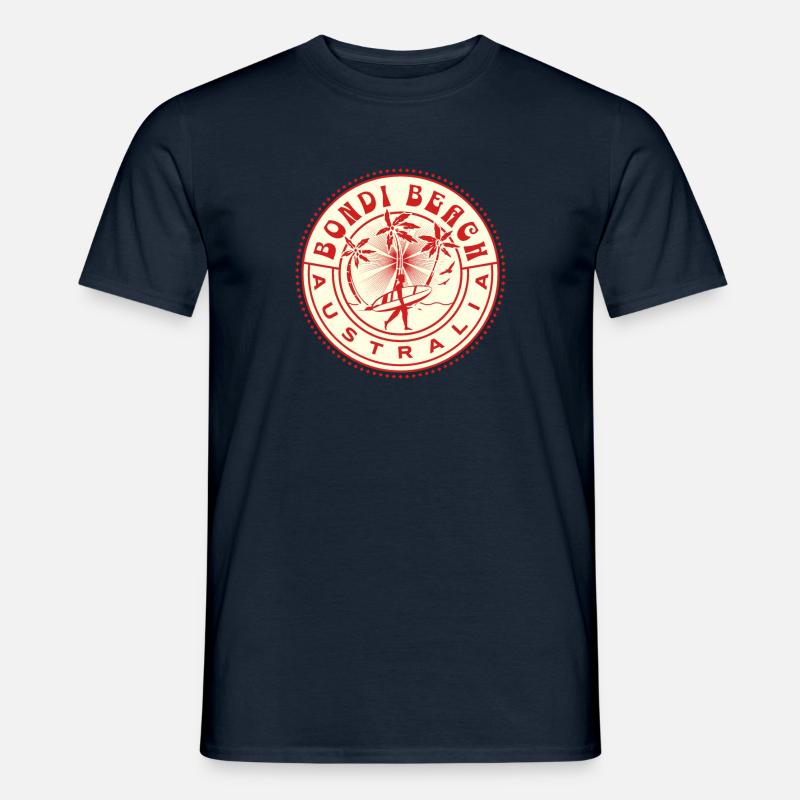 Bondi Beach Australien Surfer - Männer T-Shirt - Navy