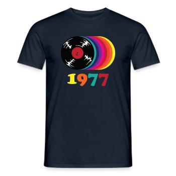 Millésime 1977 - T-shirt homme - marine - Devant - AI Model Male 178 light (178cm)