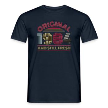 Millésime 1984 - T-shirt homme - marine - Devant - AI Model Male 178 light (178cm)
