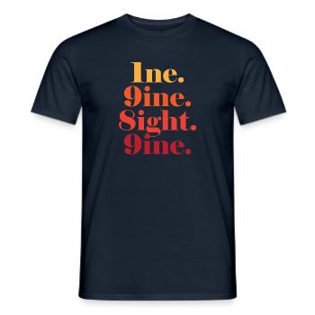 Millésime 1989 - T-shirt homme - marine - Devant - AI Model Male 178 light (178cm)
