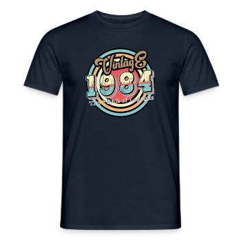 Millésime 1984 - T-shirt homme - marine - Devant - AI Model Male 178 light (178cm)