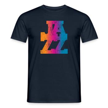 Jazz Musik - Männer T-Shirt - Navy - Vorne - AI Model Male 178 light (178cm)