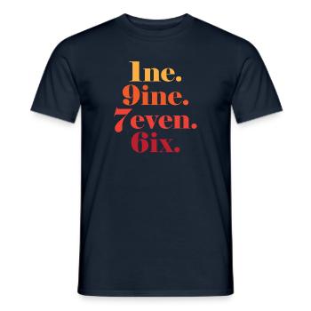 Vintage 1976 - Männer T-Shirt - Navy - Vorne - AI Model Male 178 light (178cm)