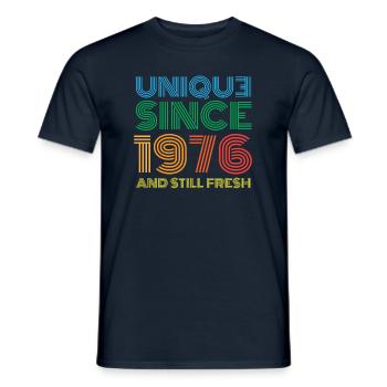 Millésime 1976 - T-shirt homme - marine - Devant - AI Model Male 178 light (178cm)
