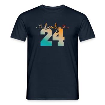 2024 - Männer T-Shirt - Navy - Vorne - AI Model Male 178 light (178cm)