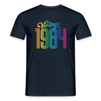 Millésime 1984 - T-shirt homme - marine - Devant - AI Model Male 178 light (178cm)