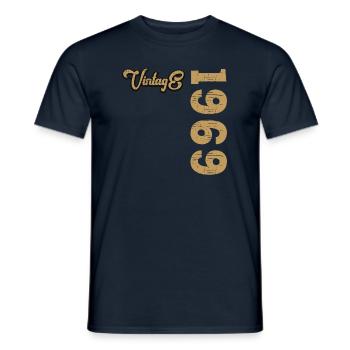 1969 Vintage Vintage Birthday Gift - Men's T-Shirt - navy - Front - AI Model Male 178 light (178cm)