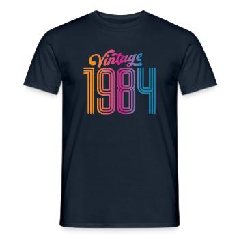 Millésime 1984 - T-shirt homme - marine - Devant - AI Model Male 178 light (178cm)