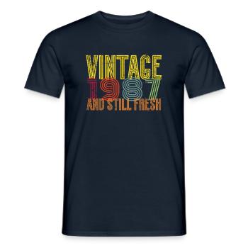 Millésime 1987 - T-shirt homme - marine - Devant - AI Model Male 178 light (178cm)