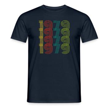 Millésime 1979 - T-shirt homme - marine - Devant - AI Model Male 178 light (178cm)