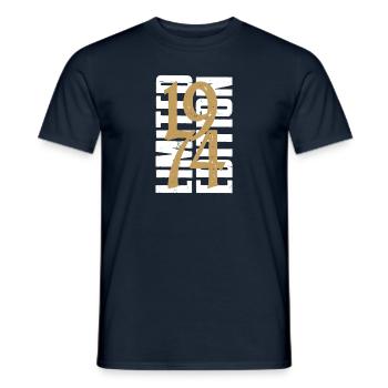 Vintage 1974 - Männer T-Shirt - Navy - Vorne - AI Model Male 178 light (178cm)