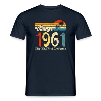 Millésime 1961 - T-shirt homme - marine - Devant - AI Model Male 178 light (178cm)