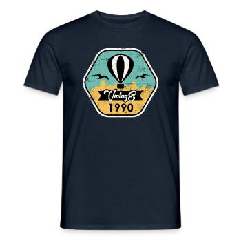 1990 Vintage - Männer T-Shirt - Navy - Vorne - AI Model Male 178 light (178cm)