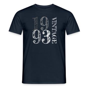 1993 31e anniversaire - T-shirt homme - marine - Devant - AI Model Male 178 light (178cm)