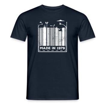 Millésime 1979 - T-shirt homme - marine - Devant - AI Model Male 178 light (178cm)