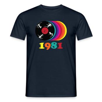 Vintage 1981 - Men's T-Shirt - navy - Front - AI Model Male 178 light (178cm)