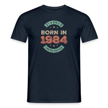 Millésime 1984 - T-shirt homme - marine - Devant - AI Model Male 178 light (178cm)