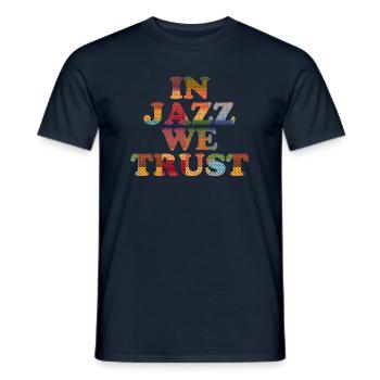 Nous avons confiance dans le jazz - T-shirt homme - marine - Devant - AI Model Male 178 light (178cm)