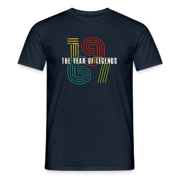 Millésime 1967 - T-shirt homme - marine - Devant - AI Model Male 178 light (178cm)
