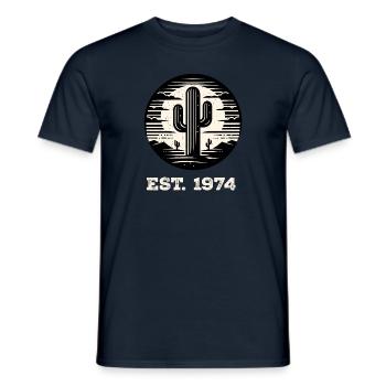 Vintage 1974 - Männer T-Shirt - Navy - Vorne - AI Model Male 178 light (178cm)