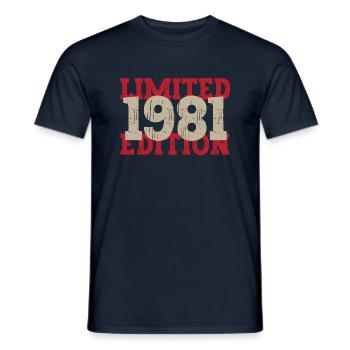 Vintage 1981 - Männer T-Shirt - Navy - Vorne - AI Model Male 178 light (178cm)