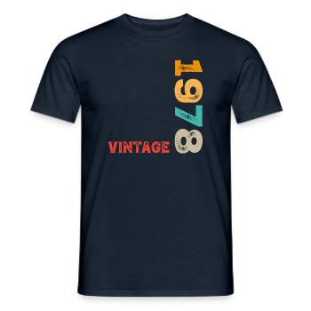 Vintage 1978 - Männer T-Shirt - Navy - Vorne - AI Model Male 178 light (178cm)