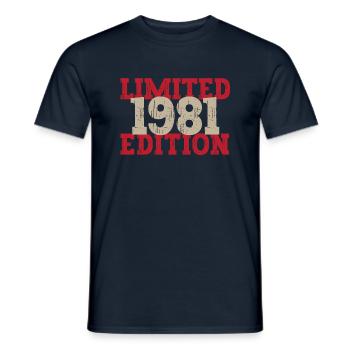 Vintage 1981 - Men's T-Shirt - navy - Front - AI Model Male 178 light (178cm)