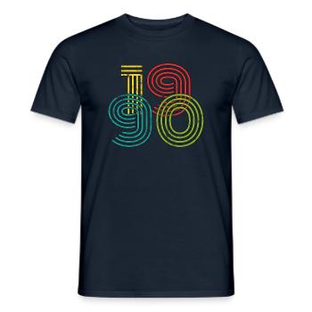 Millésime 1990 - T-shirt homme - marine - Devant - AI Model Male 178 light (178cm)