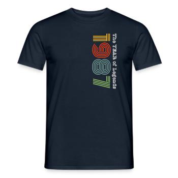 Millésime 1987 - T-shirt homme - marine - Devant - AI Model Male 178 light (178cm)