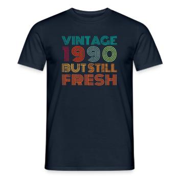 1990 Vintage - Männer T-Shirt - Navy - Vorne - AI Model Male 178 light (178cm)