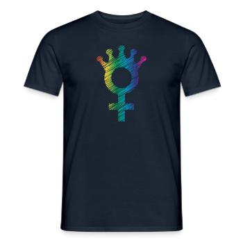 Le pouvoir des filles - T-shirt homme - marine - Devant - AI Model Male 178 light (178cm)