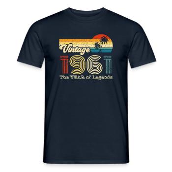 Millésime 1961 - T-shirt homme - marine - Devant - AI Model Male 178 light (178cm)