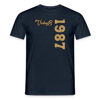 Millésime 1987 - T-shirt homme - marine - Devant - AI Model Male 178 light (178cm)
