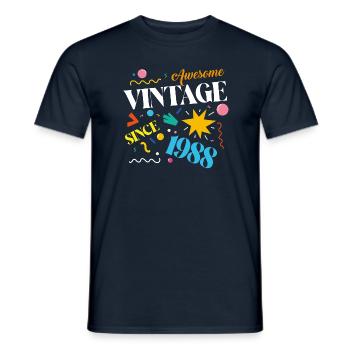 Millésime 1988 - T-shirt homme - marine - Devant - AI Model Male 178 light (178cm)