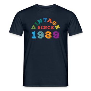 Millésime 1989 - T-shirt homme - marine - Devant - AI Model Male 178 light (178cm)