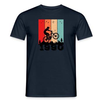 Millésime 1990 - T-shirt homme - marine - Devant - AI Model Male 178 light (178cm)