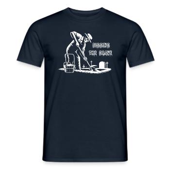 Mann schaufelt das Grab - Männer T-Shirt - Navy - Vorne - AI Model Male 178 light (178cm)