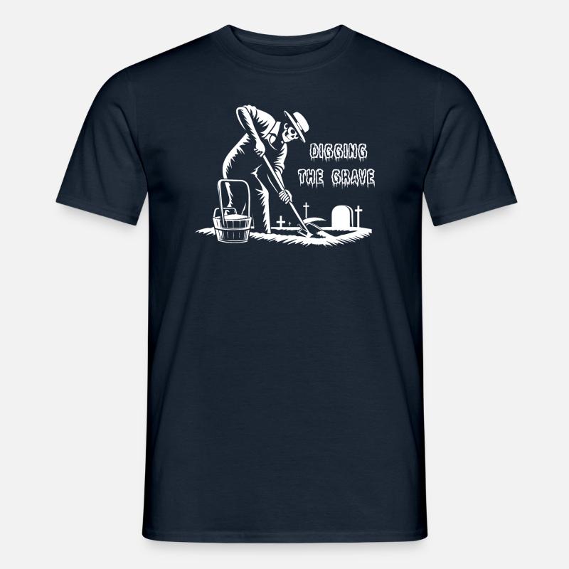 Mann schaufelt das Grab - Männer T-Shirt - Navy