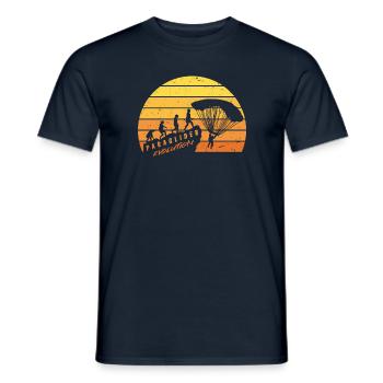 Paraglider Evolution Paragliding - Men's T-Shirt - navy - Front - AI Model Male 178 light (178cm)